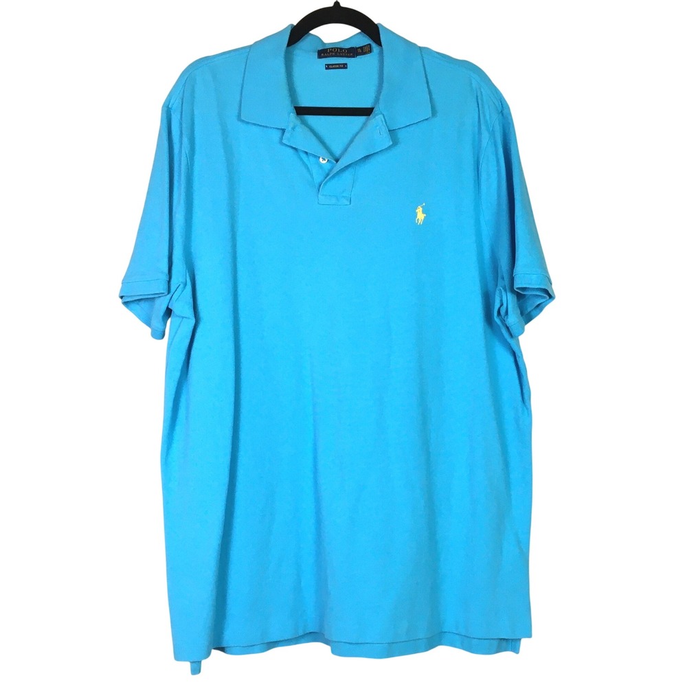 Polo Ralph Lauren Classic Fit Short Sleeve Polo Shirt XL Turquoise Blue